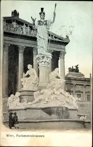 Ak Wien 1 Innere Stadt, Parlamentsbrunnen