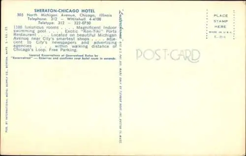 Künstler Ak Chicago Illinois USA, Sheraton Chicago Hotel