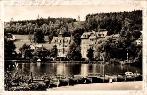 Ak Bad Elster im Vogtland, Am Gondelteich, Boote