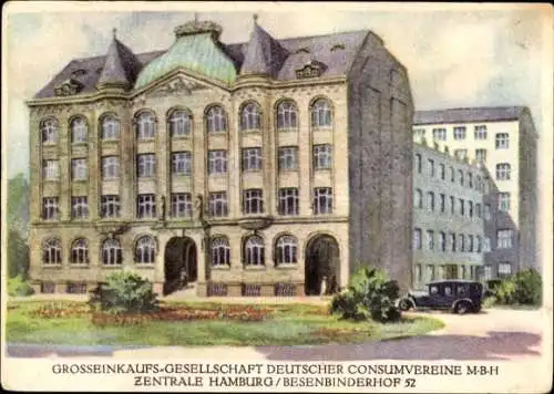 Ak Hamburg Mitte St. Georg, Zentrale Großeinkaufsgesellschaft dt. Consumvereine, Besenbinderhof 52