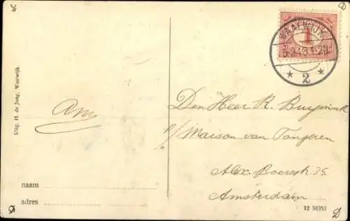Ak Waalwijk Nordbrabant Niederlande, Groote Straße in der Nähe des Hafens