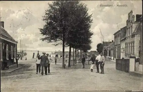 Ak Moerdijk Nordbrabant Niederlande, Hafenseite