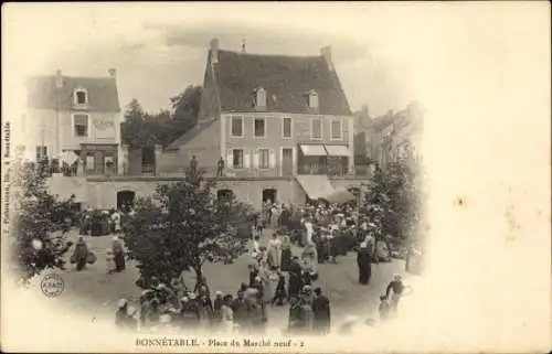 Ak Bonnetable Sarthe, Marktplatz