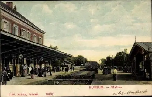 Ak Bussum Nordholland Niederlande, Bahnhof