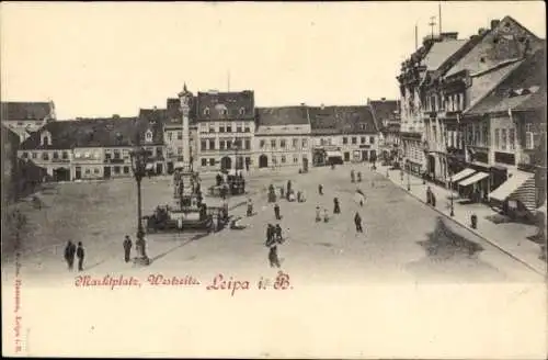 Ak Lípa Leipa Region Königgrätz, Marktplatz