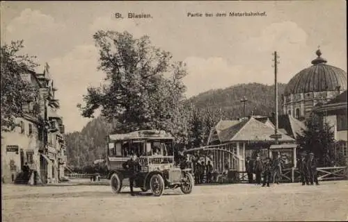 Ak St. Blasien im Schwarzwald, Motorbahnhof