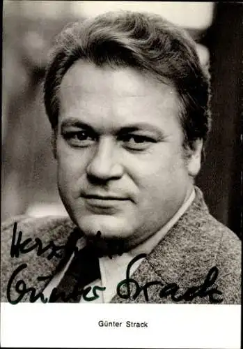 Ak Schauspieler Günter Strack, Portrait, Autogramm