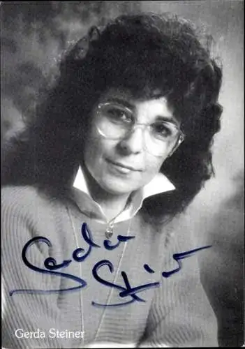 Ak Schauspielerin Gerda Steiner, Portrait, Autogramm