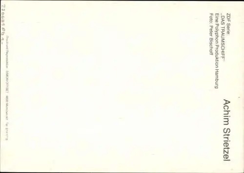 Ak Schauspieler Achim Strietzel, Portrait, Das Traumschiff, Autogramm