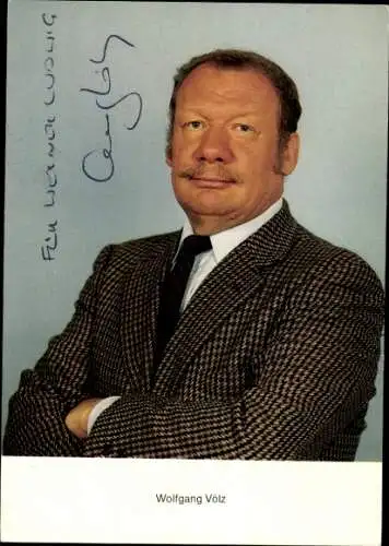 Ak Schauspieler Wolfgang Völz, Portrait, Autogramm