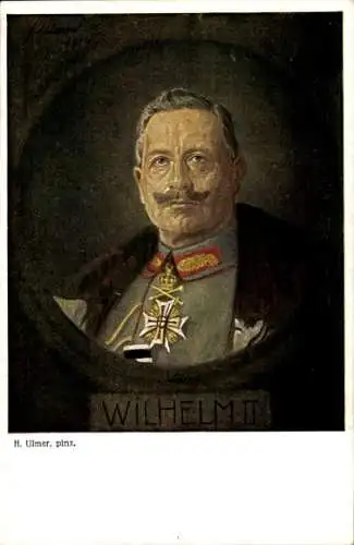 Künstler Ak Ulmer, H., Kaiser Wilhelm II.