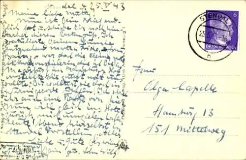 Ak Stendal in der Altmark, Marienkirche mit Rathaus