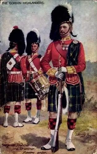 Künstler Ak Payne, The Gordon Highlanders, Sergeant, Bandsmann und Schlagzeuger