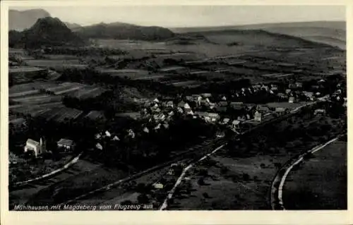 Ak Mühlhausen Ehingen Kreis Konstanz, Panorama, Mägdeberg, Fliegeraufnahme