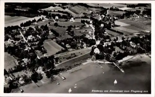 Ak Riederau Dießen am Ammersee Oberbayern, Fliegeraufnahme