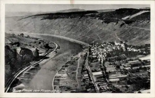 Ak Burg an der Mosel, Fliegeraufnahme