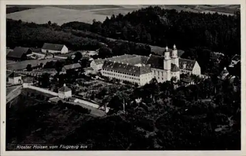 Ak Allmannshofen, Blick auf das Kloster Holzen, Fliegeraufnahme