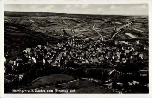 Ak Röttingen an der Tauber Unterfranken, Fliegeraufnahme