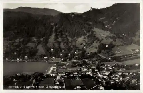 Ak Rottach Egern am Tegernsee Oberbayern, Wallberg, Fliegeraufnahme