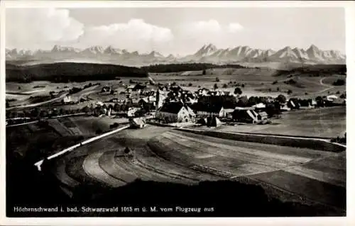 Ak Höchenschwand im Schwarzwald, Fliegeraufnahme, Hotel Pension Krone