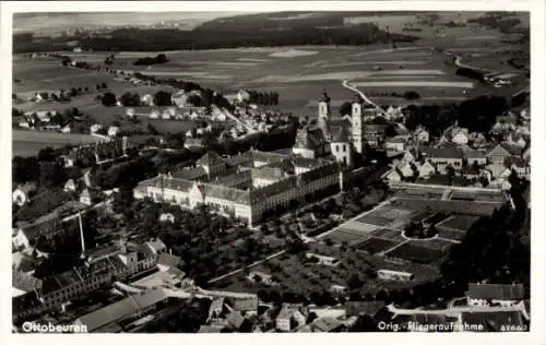 Ak Ottobeuren in Oberschwaben Allgäu, Luftbild