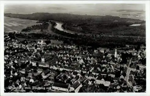 Ak Günzburg an der Donau Schwaben, Fliegeraufnahme