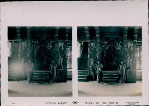 Stereo Foto Kandy Sri Lanka Ceylon, Temple of the Tooth