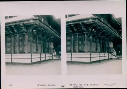 Stereo Foto Kandy Sri Lanka Ceylon, Temple of the Tooth