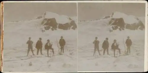 Stereo Foto Ötztal Tiroel, Auf dem Hochjoch Ferner