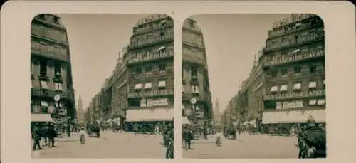 Stereo Foto Paris, Straßenpartie, Galeries Lafayette