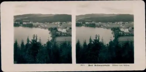 Stereo Foto Titisee Neustadt im Breisgau Hochschwarzwald, Blick auf den Ort