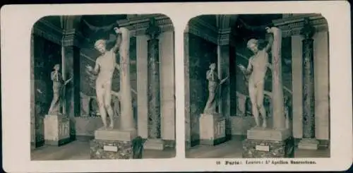 Stereo Foto Paris I, Louvre, Apollon