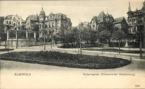 Ak Elberfeld Wuppertal, Viktoriaplatz, Villenviertel Nützenberg