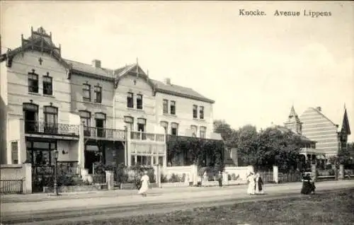 Ak Zoute Knokke Heist Heyst Knocke sur Mer Westflandern, Avenue Lippens