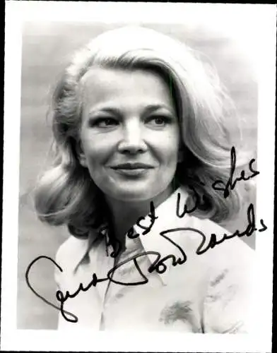 Foto Ak Schauspielerin Gena Rowlands, Portrait, Autogramm