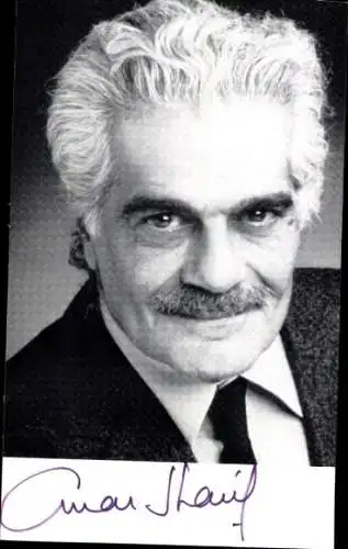 Ak Schauspieler Omar Sharif, Portrait, Autogramm