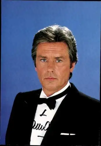 Ak Schauspieler Alain Delon, Portrait, Autogramm