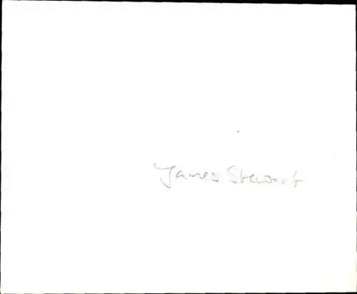 Ak Schauspieler Jimmy Stewart, Portrait, Autogramm