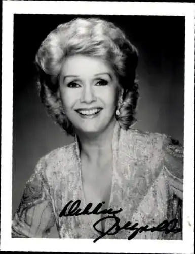 Foto Schauspielerin Debbie Reynolds, Portrait, Autogramm