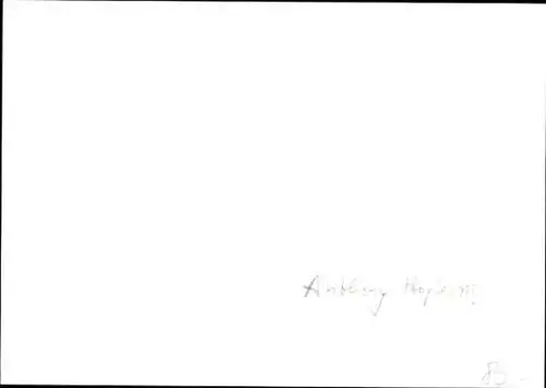 Ak Schauspieler Anthony Hopkins, Portrait, Profilansicht, Autogramm