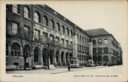 Ak München, Universität von der Amalienstraße gesehen