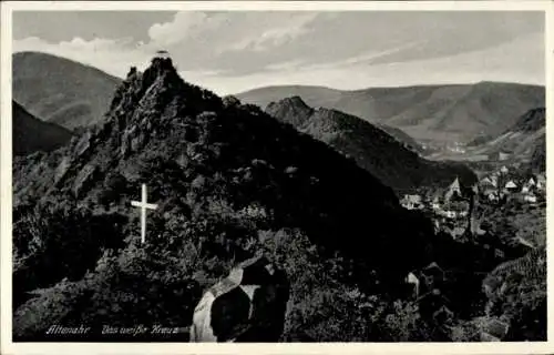 Ak Altenahr im Ahrtal, weißes Kreuz, Panorama