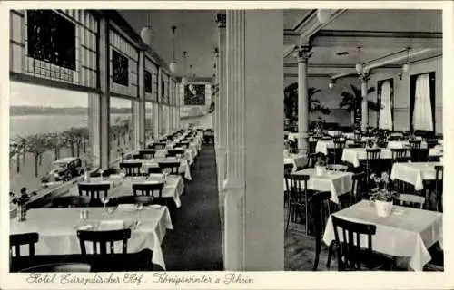 Ak Königswinter am Rhein, Hotel Europäischer Hof, Speiseraum