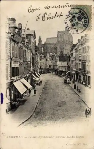 Ak Abbeville Somme, Rue Alfred-Cendre, Ancienne Rue des Lingers