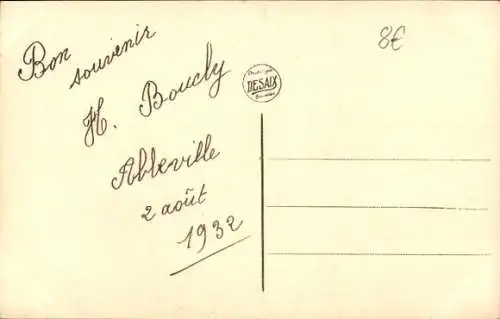 Ak Abbeville Somme, Rue Lesneur, Poste