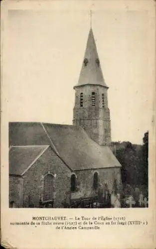 Ak Montchauvet Yvelines, Tour de l'Eglise