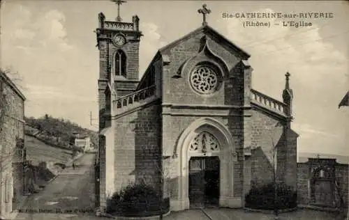 Ak Sainte Catherine sur Riverie Rhône, Kirche