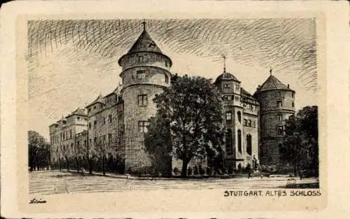 Ak Stuttgart in Württemberg, Altes Schloss