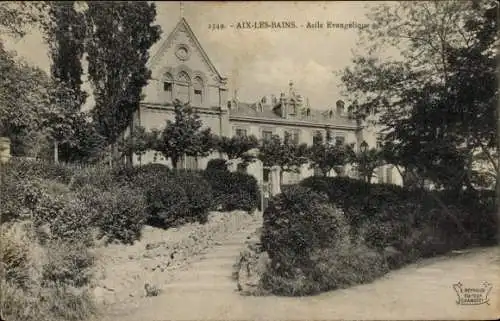 Ak Aix les Bains Savoie, Asile Evangelique