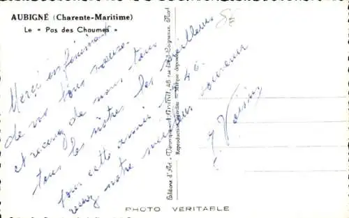 Ak Aubigne Charente-Maritime, Le Pas des Chaumes